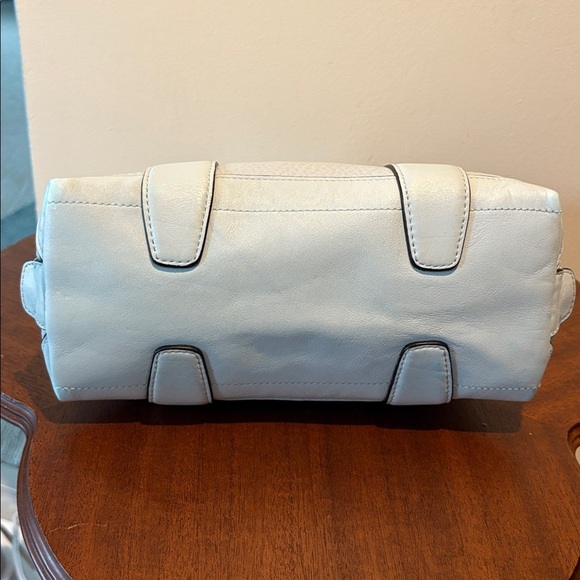 Coach Bleecker Preston mini bag Satchel Buffalo pebbled leather Lt blue seafoam - Picture 10 of 17